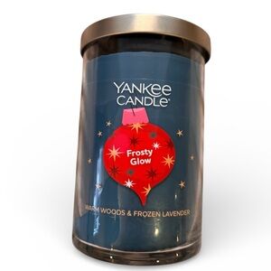 Yankee Candle Blue Frosty Glow Jar 20oz